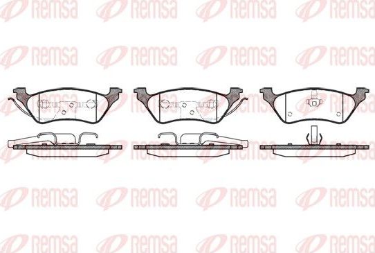 Тормозные колодки Remsa задние для Dodge Caravan IV 2000-2007. Артикул 0811.00