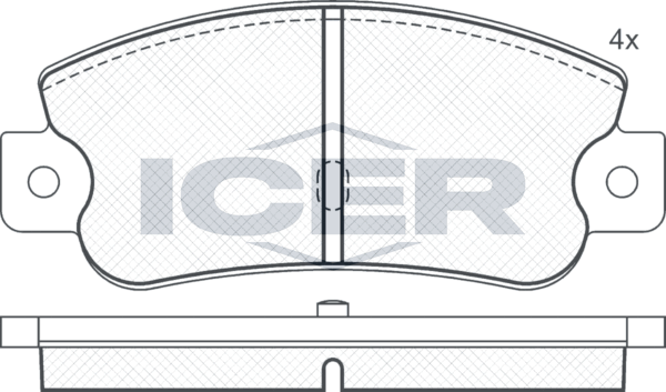 Тормозные колодки Icer. Артикул 180490