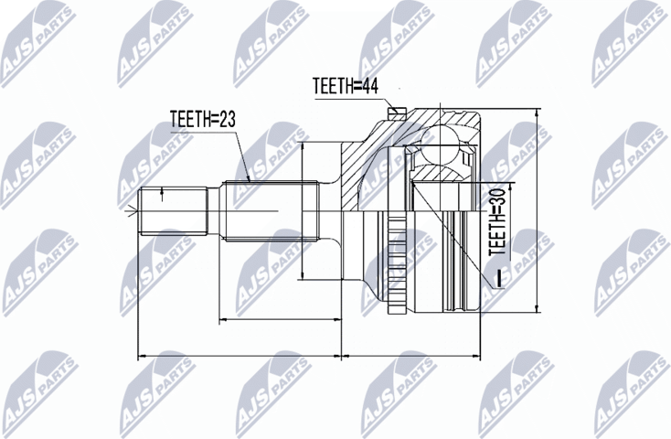 Шрус наружный (граната) NTY. Артикул NPZ-RE-020
