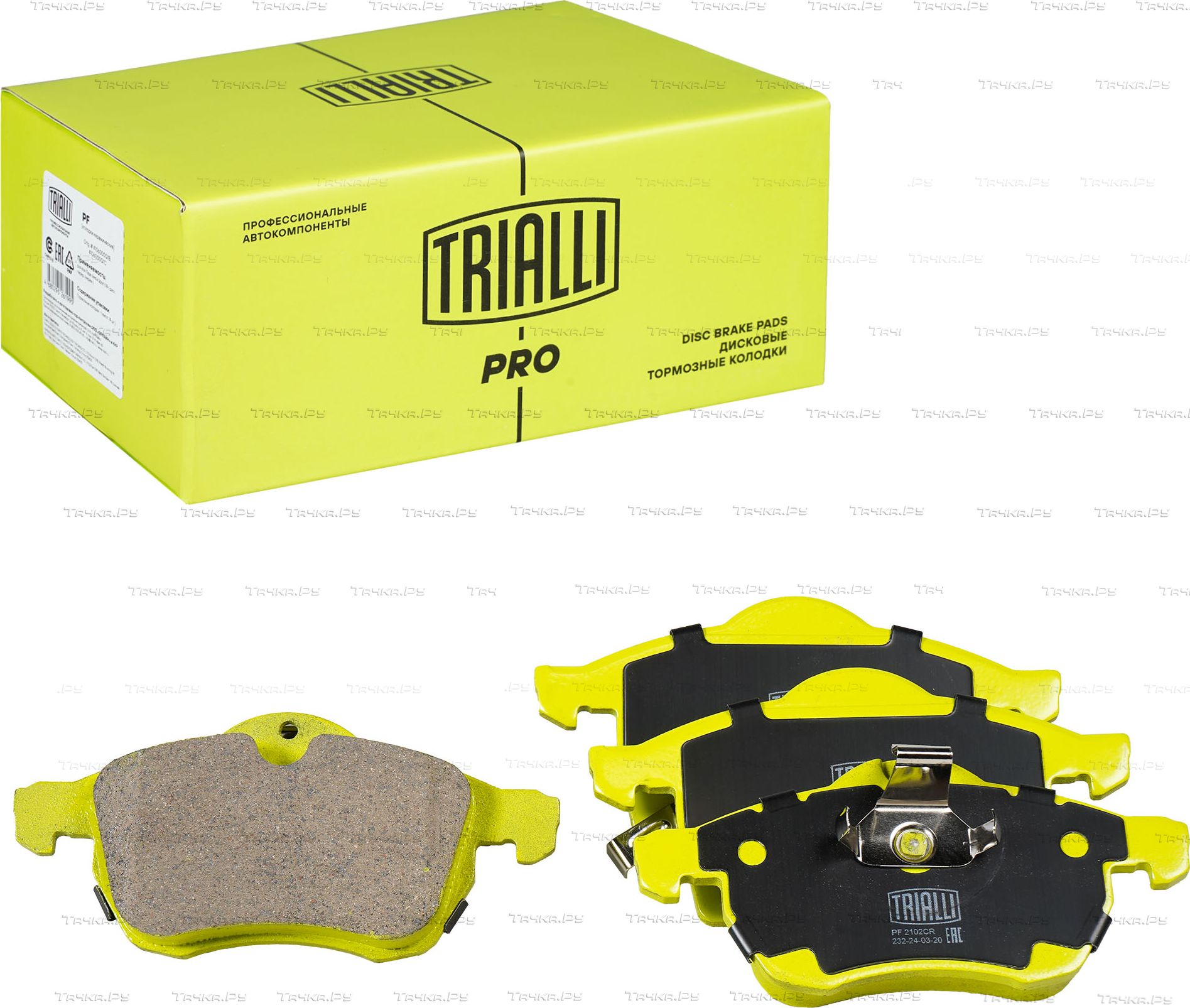 Тормозные колодки Trialli (Керамика) передние для Chevrolet Corsa 1994-2002. Артикул PF 2102CR