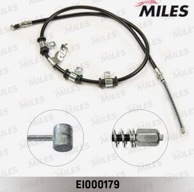 Трос ручника (тросик ручного тормоза) Miles. Артикул EI000179