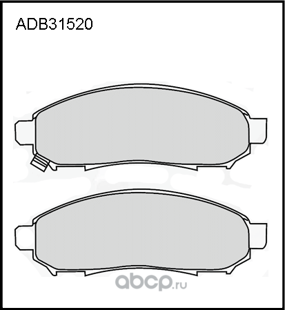 Колодки тормозные дисковые | перед | (Allied Nippon). Артикул ADB31520