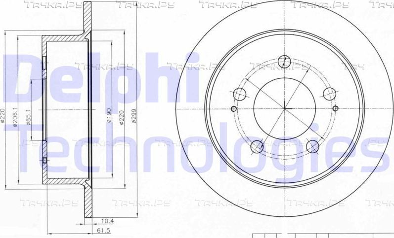 Тормозной диск Delphi. Артикул BG5045C