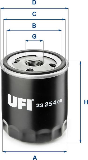 Масляный фильтр UFI. Артикул 23.254.00