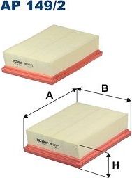 Воздушный фильтр Filtron. Артикул AP 149/2-2x
