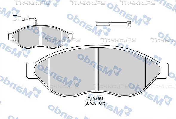 Тормозные колодки Mando передние для Citroen Jumper II 2006-2026. Артикул MBF015036
