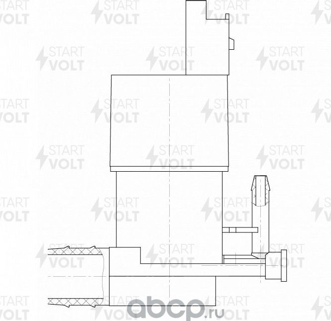 Насос омывателя лобового стекла StartVOLT. Артикул SWP 1405