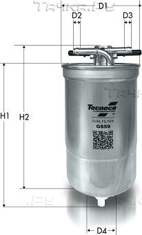 Топливный фильтр  Tecneco Filters. Артикул GS59