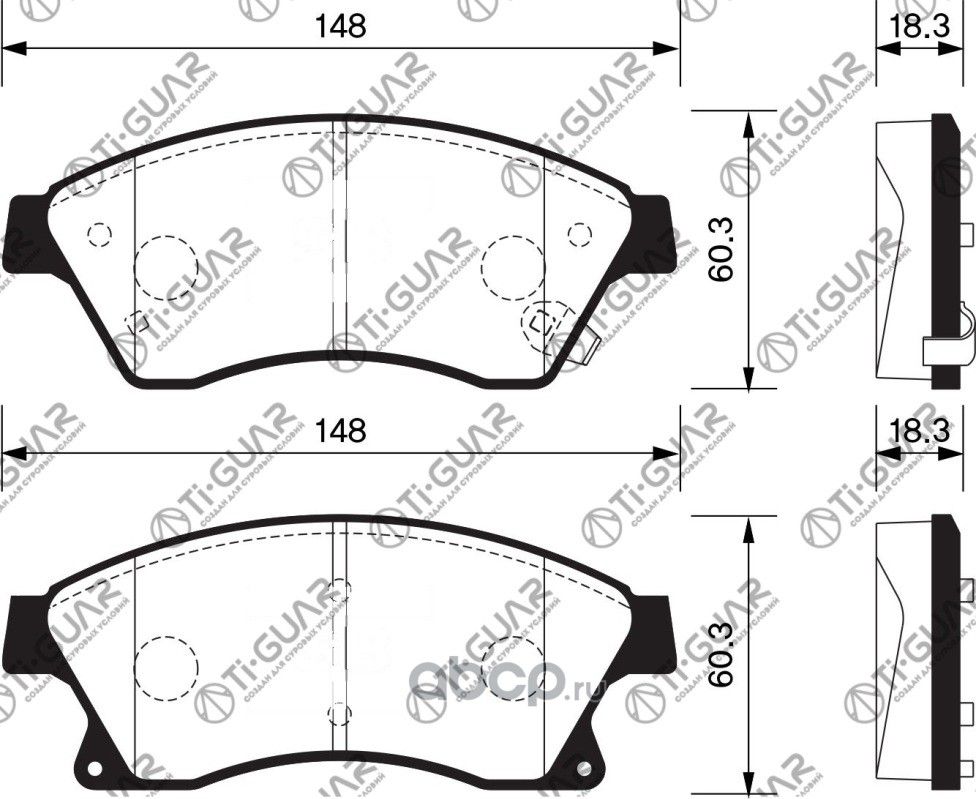 Тормозные колодки (TI-Guar). Артикул TG0391