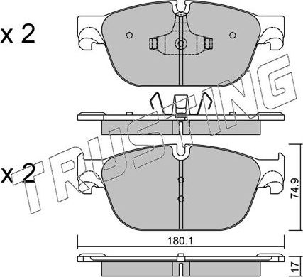 Тормозные колодки Trusting. Артикул 871.0