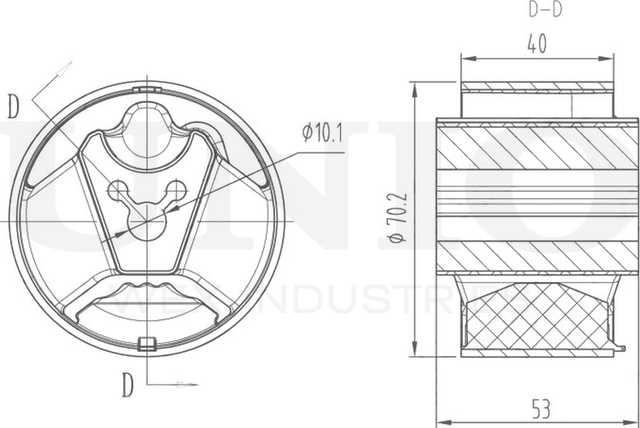 Сайлентблок подрамника (Unio). Артикул RMP-20122