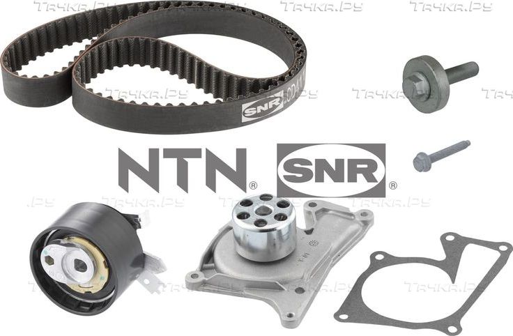 Помпа (водяной насос) с комплектом ремня ГРМ NTN / SNR для Renault Scenic III 2012-2016. Артикул KDP455.640
