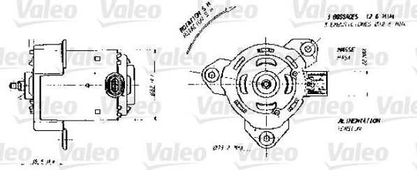 Вентилятор охлаждения двигателя Valeo для Renault Clio II 1998-2006. Артикул 698356