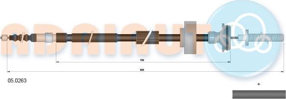Трос ручника (тросик ручного тормоза) Adriauto для BMW 5 VI (F10/F11/F07) 2009-2017. Артикул 05.0263