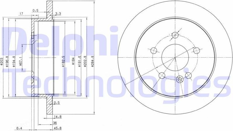 Тормозной диск Delphi. Артикул BG3398