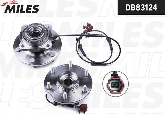 Ступица колеса с интегрированным подшипником Miles. Артикул DB83124