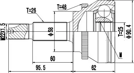 ШРУС наружный (Zikmar). Артикул Z87005R