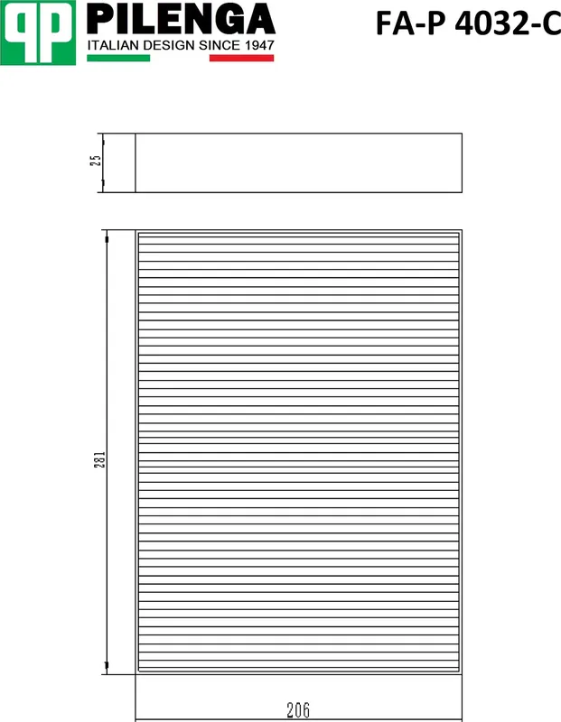 Фильтр салонный угольный V.A.G (AUDI/SEAT/SKODA/VW) (Pilenga). Артикул FAP4032C