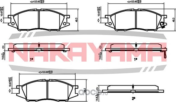 Колодки тормозные (Nakayama). Артикул HP8371NY