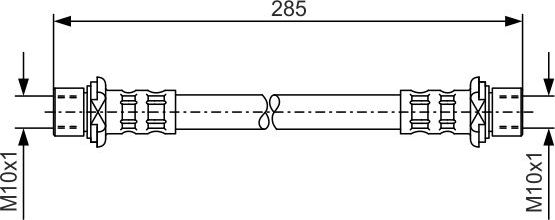 Тормозной шланг Bosch для Toyota Ractis I 2005-2010. Артикул 1 987 476 725