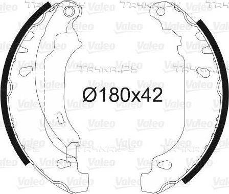 Тормозные колодки Valeo задние для Renault Logan I 2004-2011. Артикул 562647