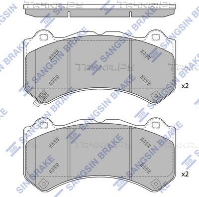 Тормозные колодки Sangsin Hi-Q передние для Daewoo Matiz I 1998-2015. Артикул SP1990