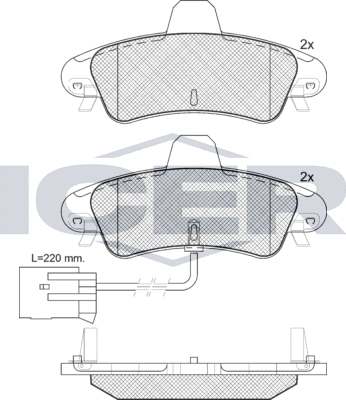 Тормозные колодки Icer. Артикул 181735