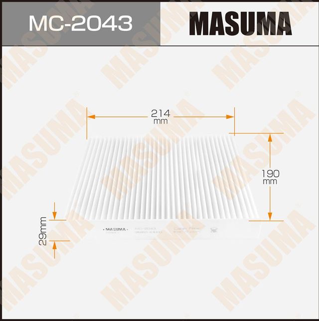 Салонный фильтр Masuma. Артикул MC-2043