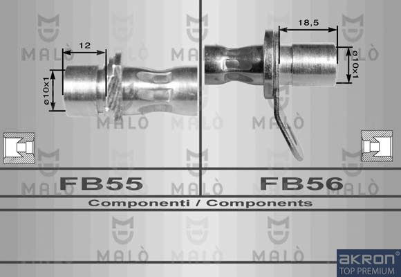 Тормозной шланг Malò. Артикул 8956