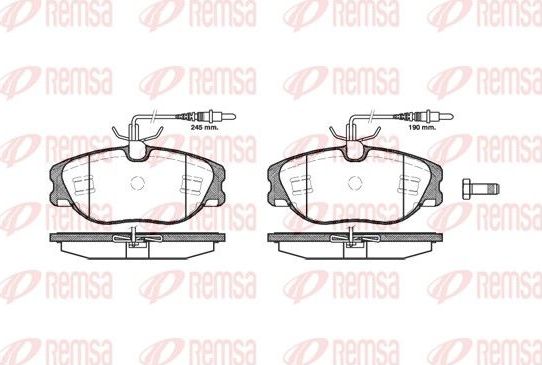 Тормозные колодки Remsa. Артикул 0305.44
