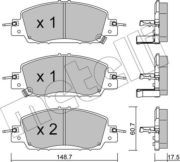 Тормозные колодки Metelli. Артикул 22-1362-0