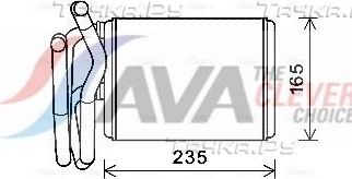Радиатор отопителя (печки) AVA. Артикул HDA6304