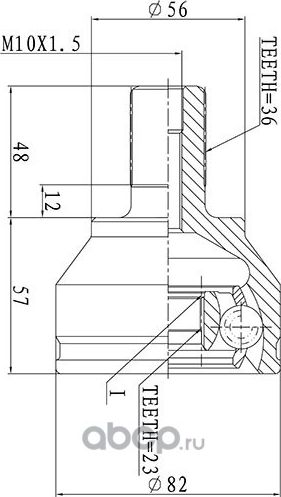 Шрус Наружный (Zikmar). Артикул Z88497R