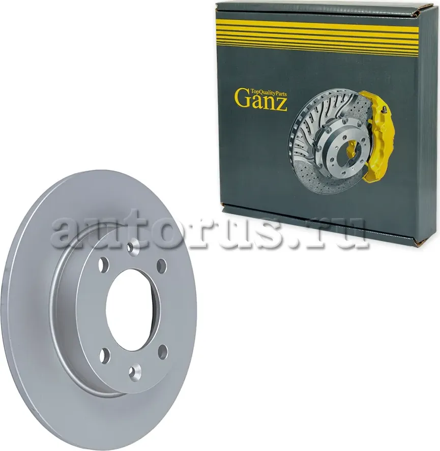 Диск тормозной задний с покрытием Peugeot 307 00-/Partner 96-/Citroen C3 02-/C4 (Ganz). Артикул GIJ10208