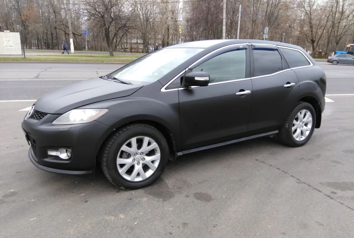 Дефлекторы V-Star для окон (с хром. молдингом) Mazda CX-7 2006-2013. Артикул CHR12546