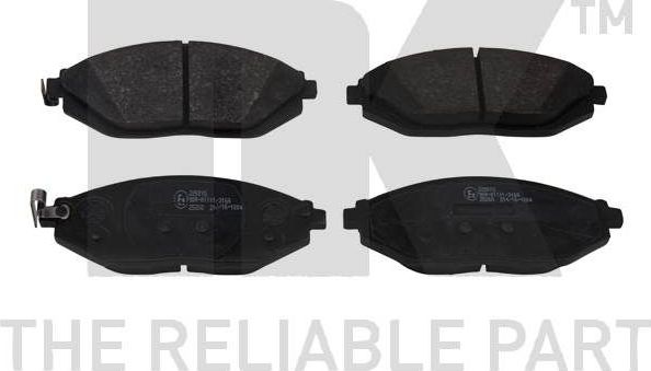 Тормозные колодки NK. Артикул 225015