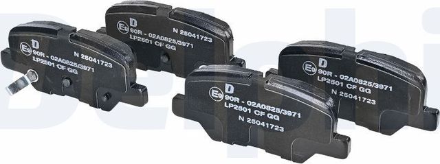 Тормозные колодки Delphi (Low-Metallic). Артикул LP2501