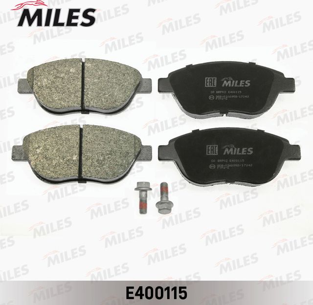 Тормозные колодки Miles (Low-Metallic) передние для Citroen C3 I 2002-2010. Артикул E400115