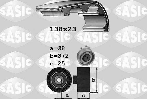 Ремень ГРМ с роликами (комплект) Sasic для Audi A3 I (8L) 1996-2003. Артикул 1756060