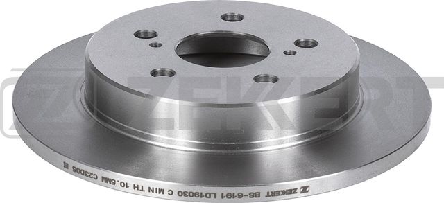 Тормозной диск Zekkert задний для Lexus NX I 2014-2026. Артикул BS-6191