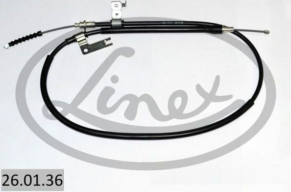 Трос ручника (тросик ручного тормоза) Linex правый для Mazda 323 VI (BJ) 1998-2004. Артикул 26.01.36