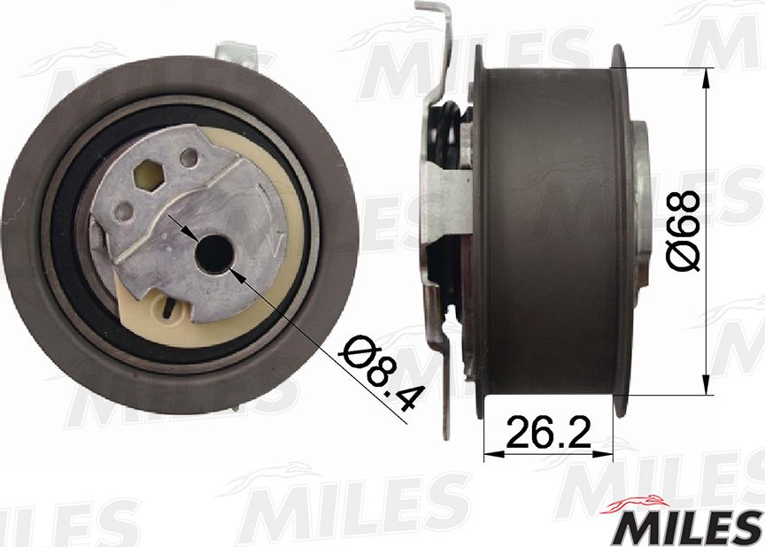 Натяжной ролик (натяжитель) ремня ГРМ Miles. Артикул AG02045