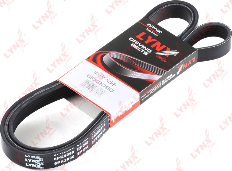 Приводной ремень поликлиновой LYNXauto. Артикул 6PK2090
