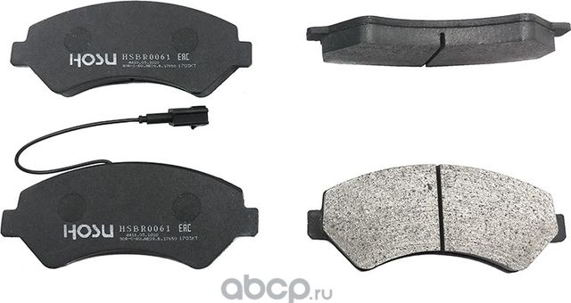 Колодки тормозные перед PEUGEOT BOXER 06-/FIAT DUCATO/CITROEN JUMPER (1 датчик и (Hosu). Артикул HSBR0061
