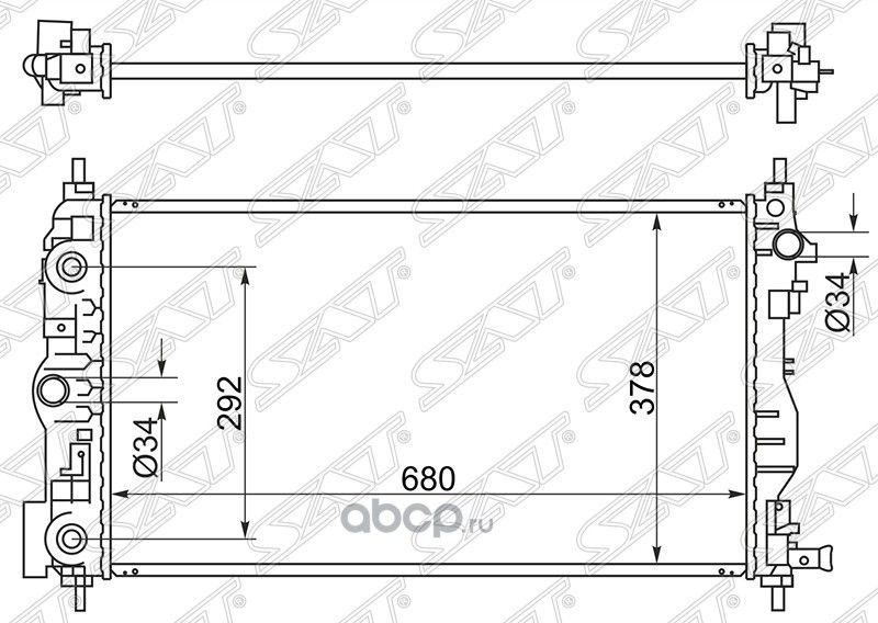 Радиатор CHEVROLET CRUZEORLANDO 1,6D2,0D 09 (SAT). Артикул SGCH0006D