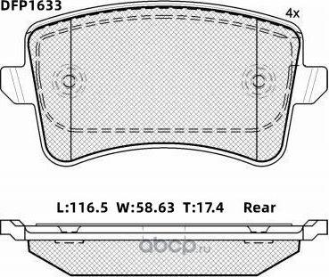 Колодки тормозные дисковые Double Force Double Force. Артикул DFP1633