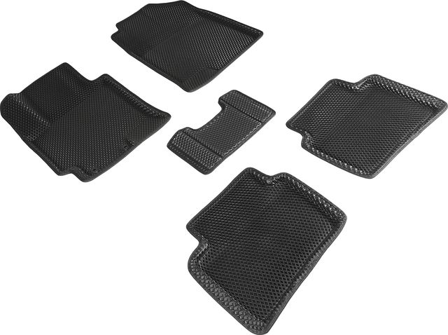 Коврики Seintex 3D EVA Ромб для салона Kia Rio IV 2017-2026 ЧЕРНЫЕ. Артикул 95182