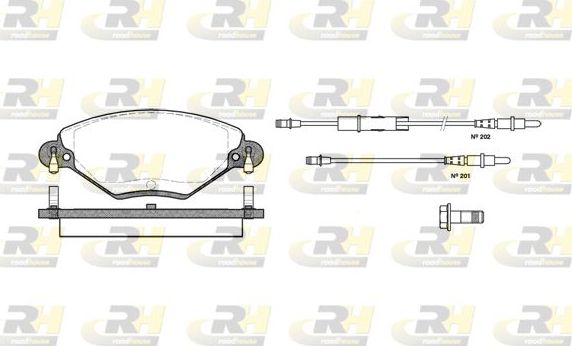 Тормозные колодки RoadHouse передние для Citroen C5 I 2001-2008. Артикул 2828.04