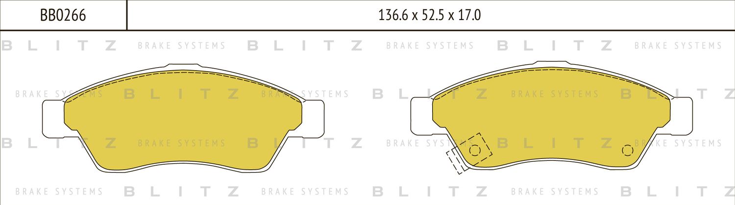 Колодки тормозные SUZUKI LIANA 01- перед. (Blitz). Артикул BB0266