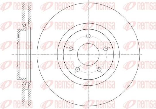 Тормозной диск Remsa передний для Nissan X-Trail T31 2007-2013. Артикул 61349.10